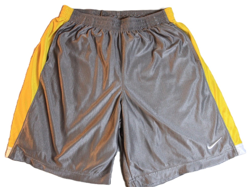 Nike Shorts Mens XL Gray Athletic Basketball Elastic Waist Drawstring Pockets